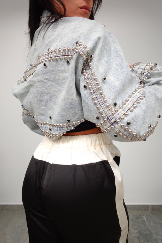 STUDS LIGHT DENIM JACKET